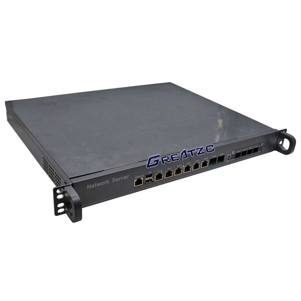 ZC-U36H878L 1U Rack Mounted Network Security Hardware With 8 Nic
