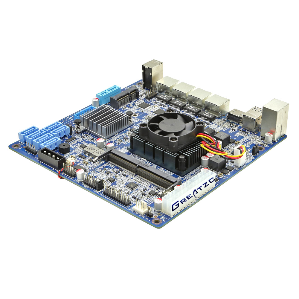 Mini-ITX Low Power DC12V pfSense Firewall Mini itx Motherboard ZC-3855NAS-4L