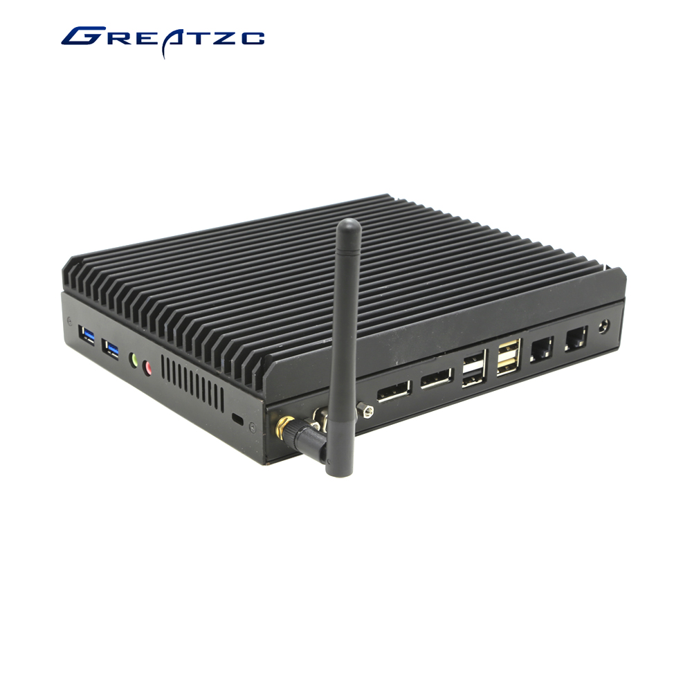 ZC-G3855DL Fanless Mini Computer 3855U CPU 2*DP,1*VGA,2*RS232,3 Display