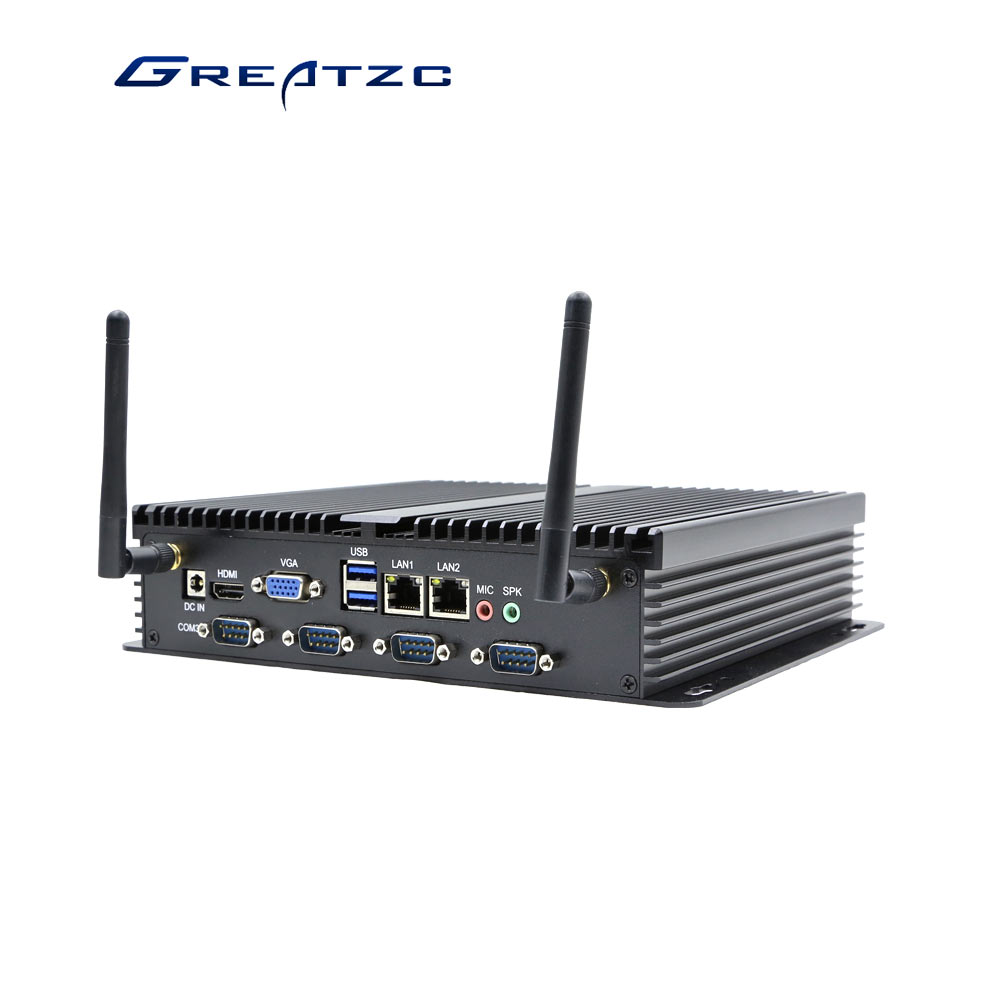 2 Ethernet 6 COM Fanless Design Industrial Computer Onboard 6th 7th I3 I5 I7 CPU